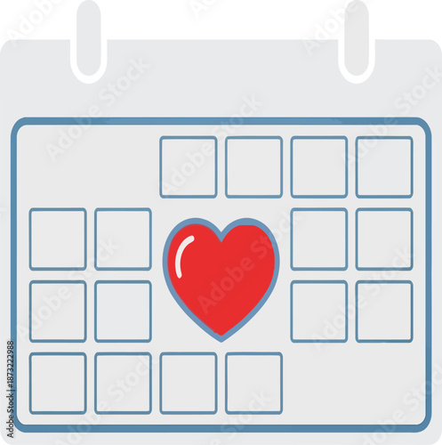 vector, illustration of important dates, couple, love, anniversary, birthday 