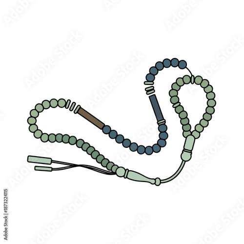 Illustrated islamic prayer beads
