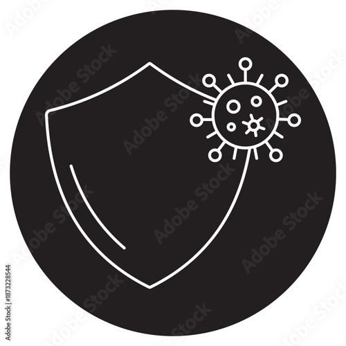 Immunity Icon, Boost Your Immune System, Natural Health Defense, Strong Body Wellness, vector