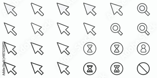 set of arrow icons simple black vector design use