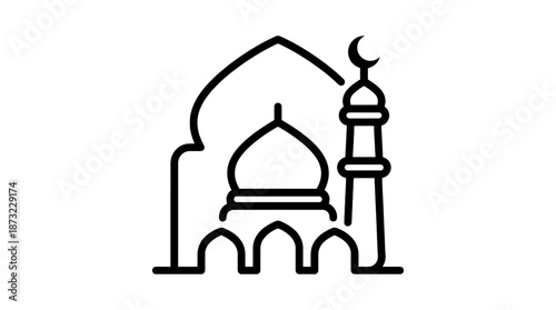 Minimal mosque icon