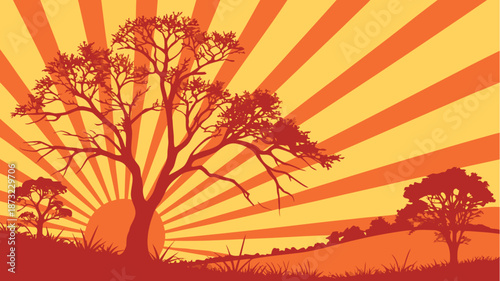 autumn landscape with trees