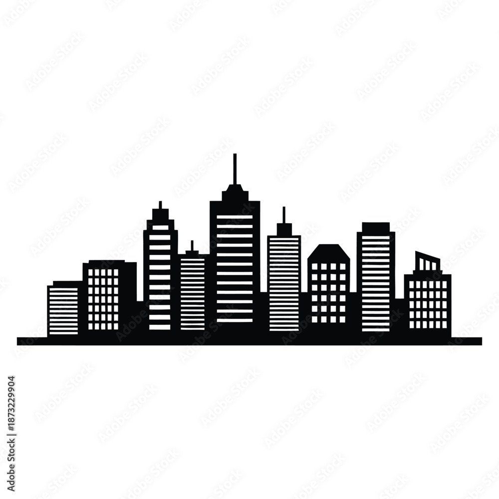 Obraz premium city skyline vector