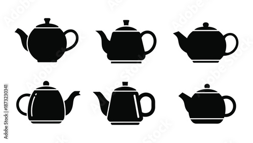 Teapot Icon silhouette vector illustration