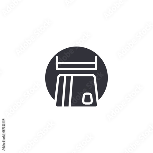 Ecommerce storefront icon symbolizing online shop homepage, digital retail business, and virtual shopping platform concept.
