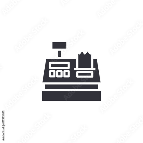 Store counter icon representing retail shop, ecommerce seller dashboard, inventory management, and business operations.