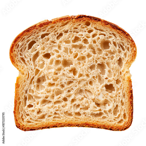 Slice of Bread Showing Texture and Structure Taken in a Kitchen Setting Durin...