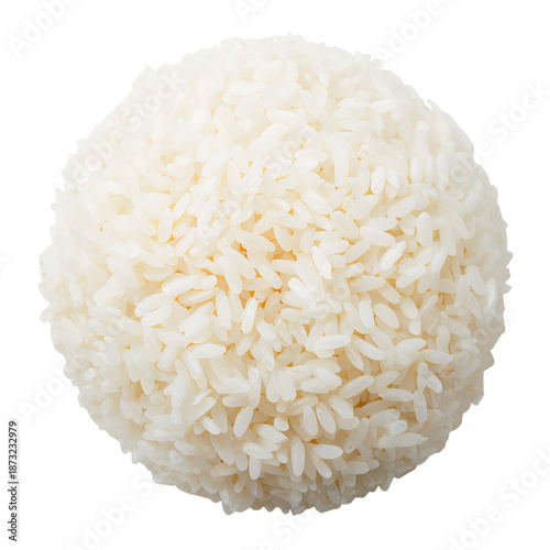 White Rice in a Round Shape on a Plain Background During Daylight