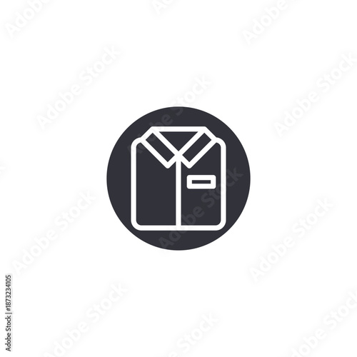 Shirt product icon illustrating apparel listings, fashion retail inventory, or clothing item details for online stores.