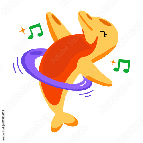 A flat style icon showing an automatic feeder  
