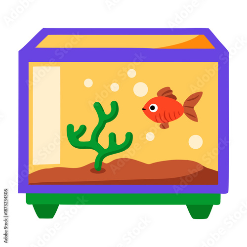 A flat style icon showing an automatic feeder  
