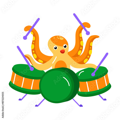 A flat style icon showing an automatic feeder  
