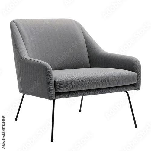 Comfortable Gray Chair With Modern Design for Home or Office Use
