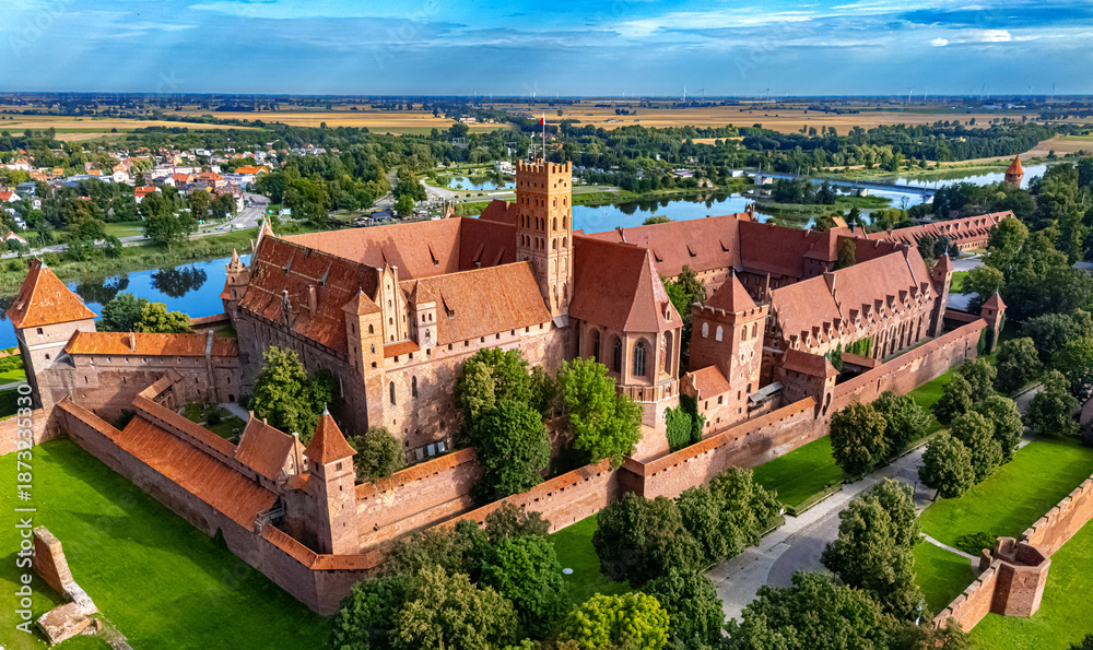 custom made wallpaper toronto digitalMalbork Castle on the Nogat River in Poland