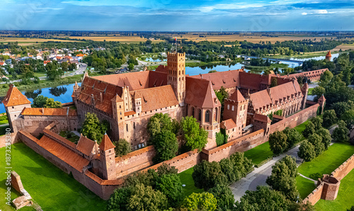 Wallpaper Mural Malbork Castle on the Nogat River in Poland Torontodigital.ca