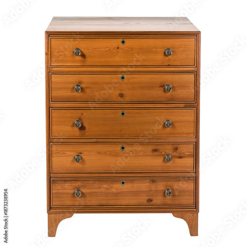 Wooden Dresser With Multiple Drawers in Simple Design for Storage