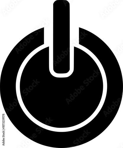 power button stencil icon silhouette vector illustration
