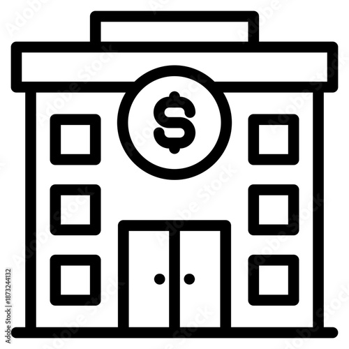 Building Money icon in vector illustration