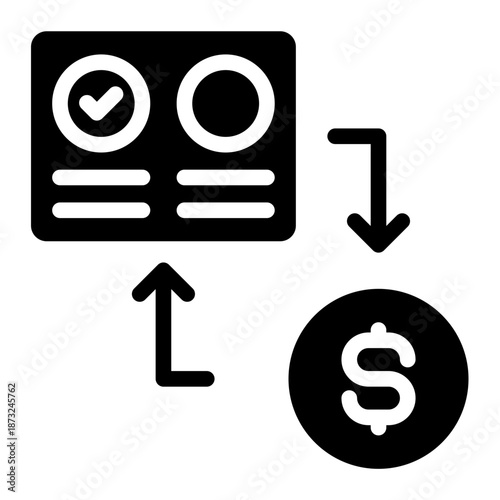 Vote butting icon glyph style vector illustration