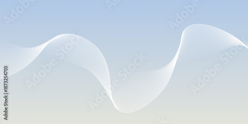 Twisted flow lines on blue gradient background for infographic brochure template, website advertisement, banner, tech pack, presentation, label design eps vector.