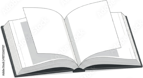 Open book with blank pages ready for your story, knowledge, or ideas to be written or read, symbolizing education, imagination, and new possibilities for learning