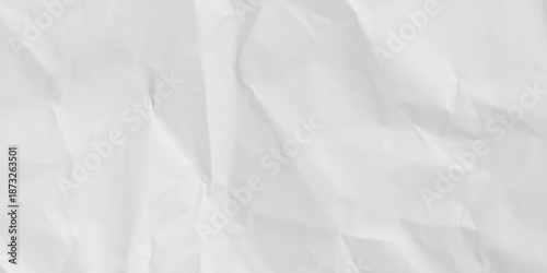 Abstract white crumpled and creased recycle paper texture background