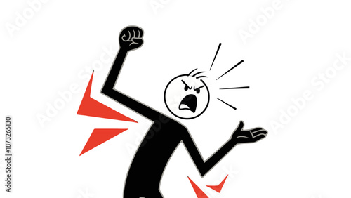 A person experiencing extreme pain and discomfort with a distressed facial expression.