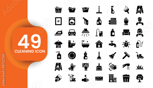 49 Essential Cleaning Icons Collection