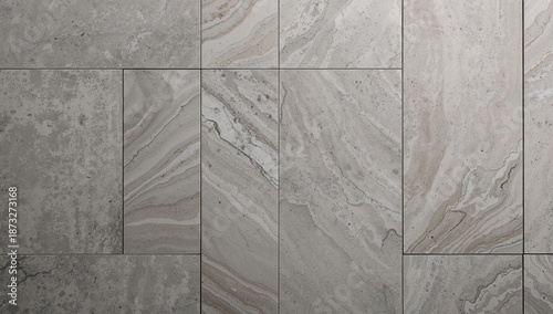Beige Marble Tiles Arranged in a Neat Layout in a Home Construction Project