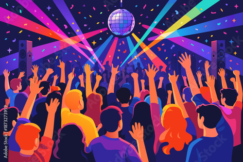 hands of a crowd in a nightclub