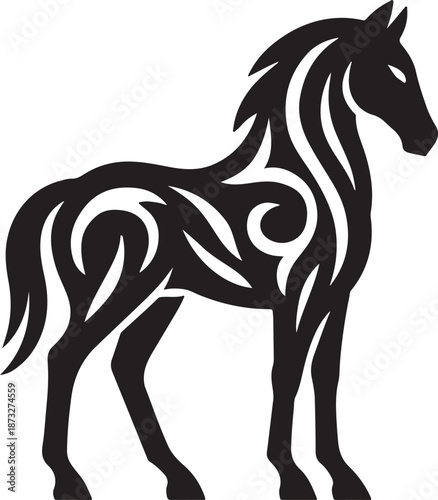 Vector silhouettes of wild and domestic animals for design use.