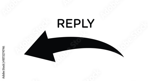 A stark black arrow pointing to the left creating a simple graphic silhouette