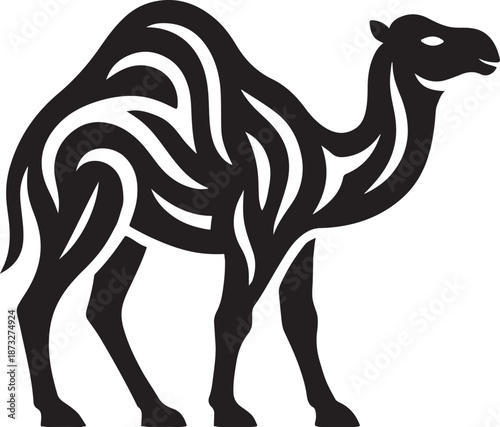 Vector silhouettes of wild and domestic animals for design use.