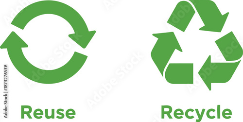 Reduce reuse recycle symbols for environmental conservation