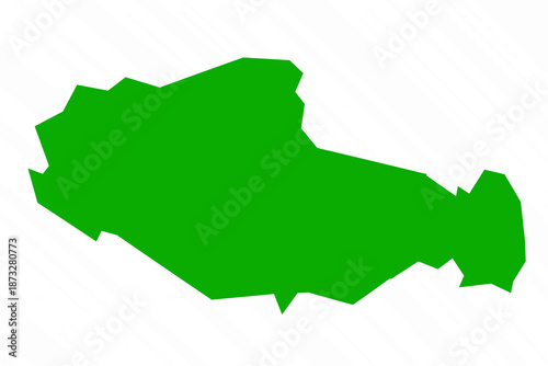 Green Vector Map of Tibet Country