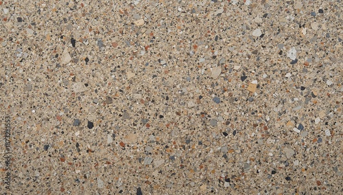 Texture of Concrete Surface With Mixed Stones and Flecks on a Horizontal Leve...