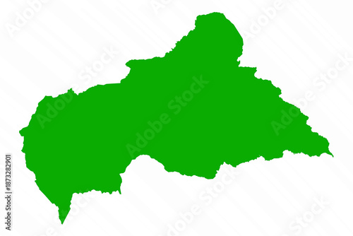 Green Vector Map of Central African Republic Country