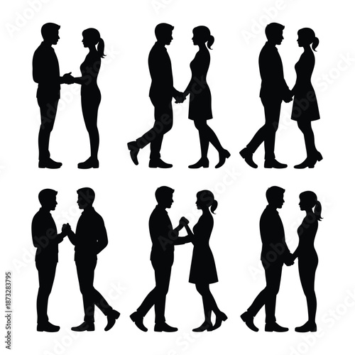 Business People Discussion Silhouette