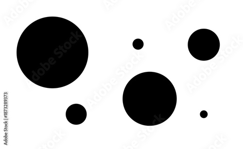 Set of black circels