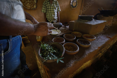 Curry making in Sri Lanka