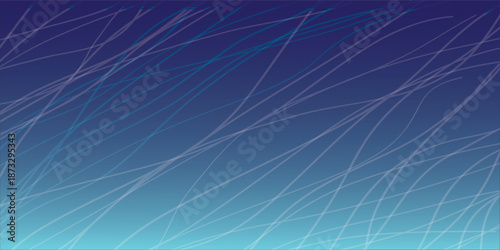 Abstract Blue Gradient Background with Dynamic White Lines.