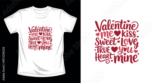 Valentin's day graphic vector art t-shirt design print template