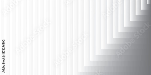 Abstract White and Gray Gradient Vertical Stripes Background.