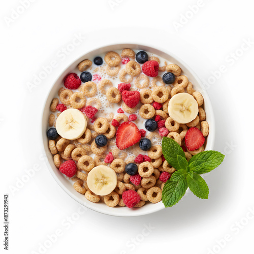 Cereal Bowl white background.