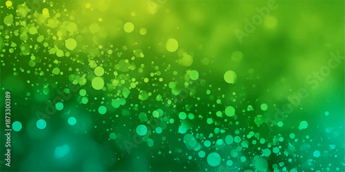 A vibrant green bokeh background filled with sparkling lights, creating a mesmerizing and dynamic visual effect. Perfect for design and web backgrounds.