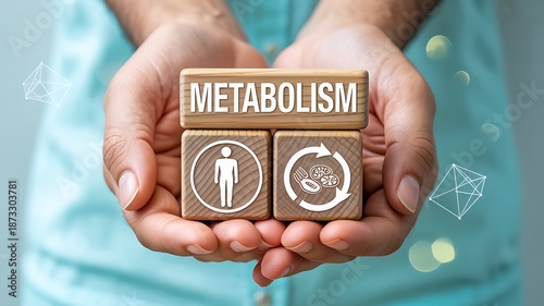 Human metabolism health and body energy concept
