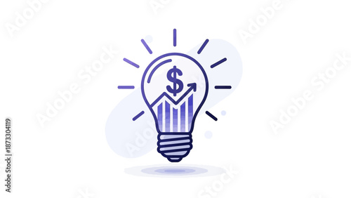 Financial Growth and Innovation Concept with Lightbulb and Dollar Sign.