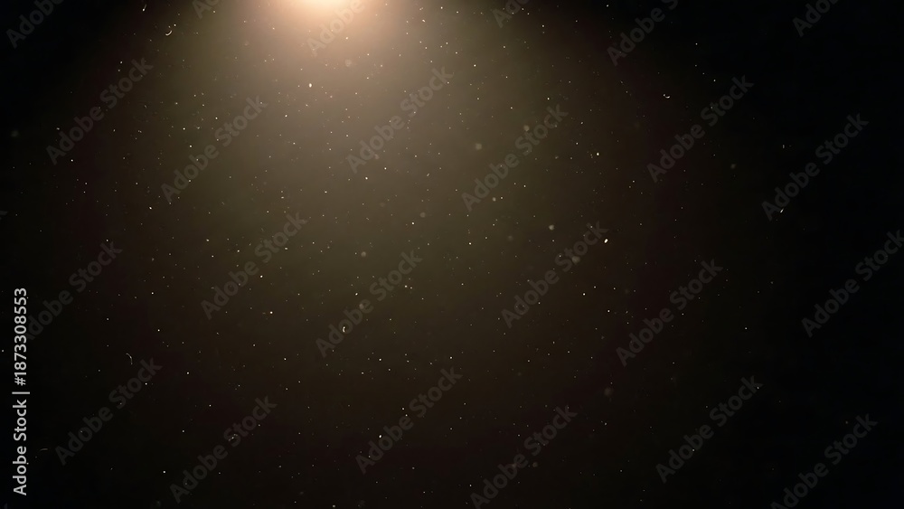 Obraz premium Darkness with a single spotlight shining.