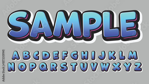 Blue Soft Plastic Text Effect