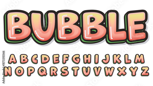 orange Sweet Bubble Text Effect